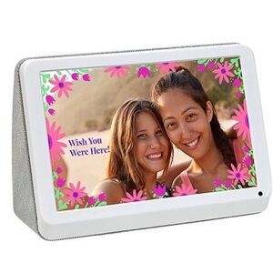White and Gray Smart Display Tablet